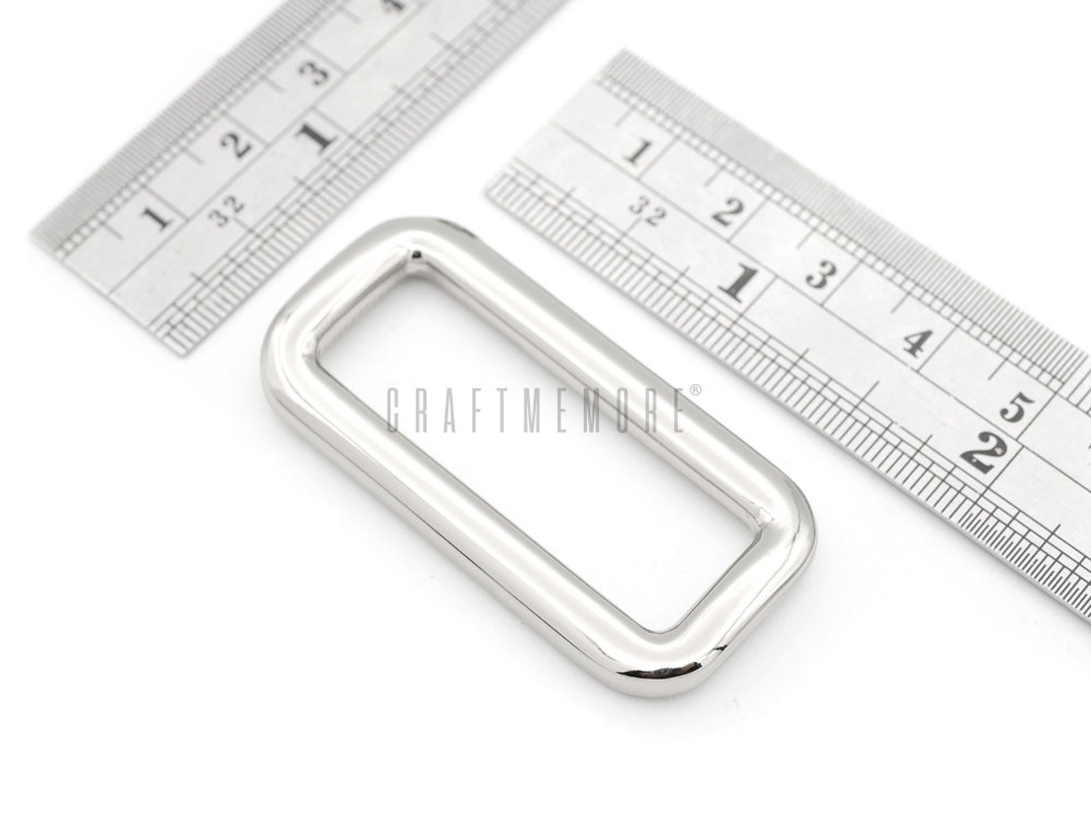 6pcs 1-1/2" Rectangular Ring Metal Loop Slide Buckle Purse Craft ...