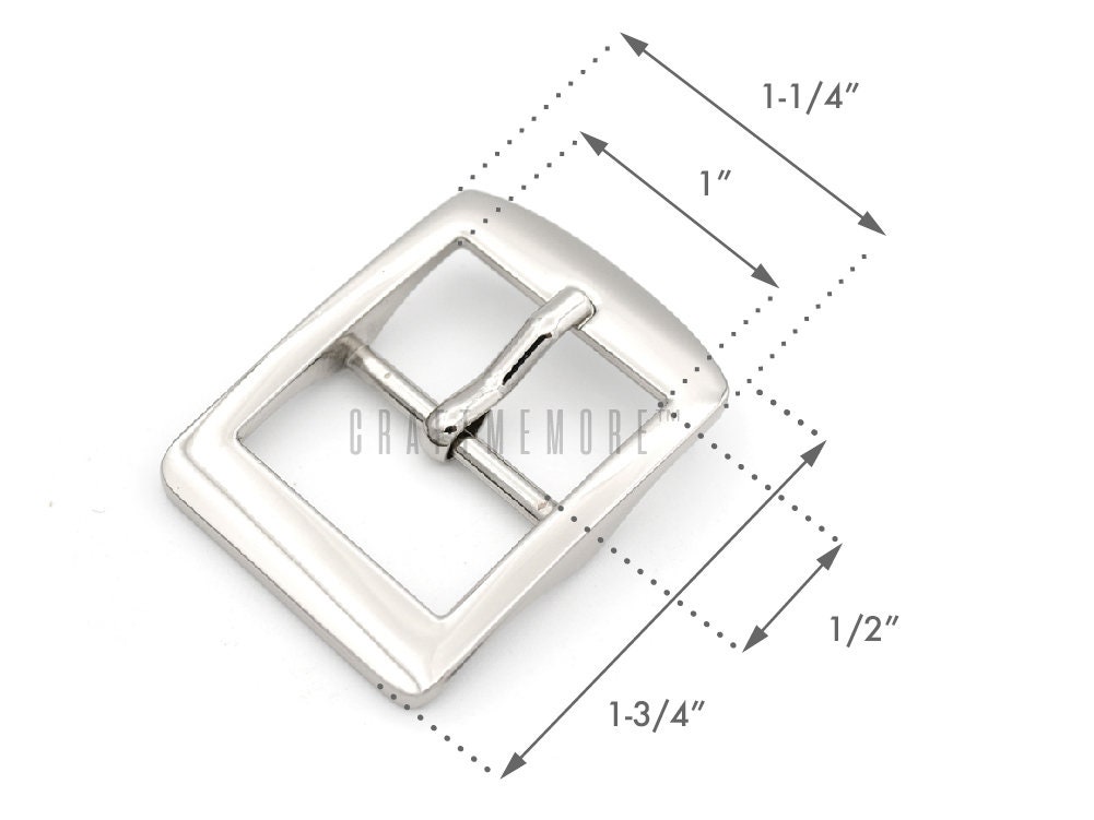 4pack 1 Inch Single Prong Belt Buckle Square Center Bar Etsy