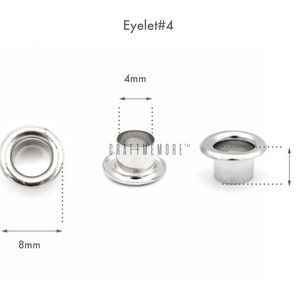 100pack Grommet Eyelet STAINLESS STEEL Multi Sizes Premium Quality Grommets Eyelets Washable for Garment image 6