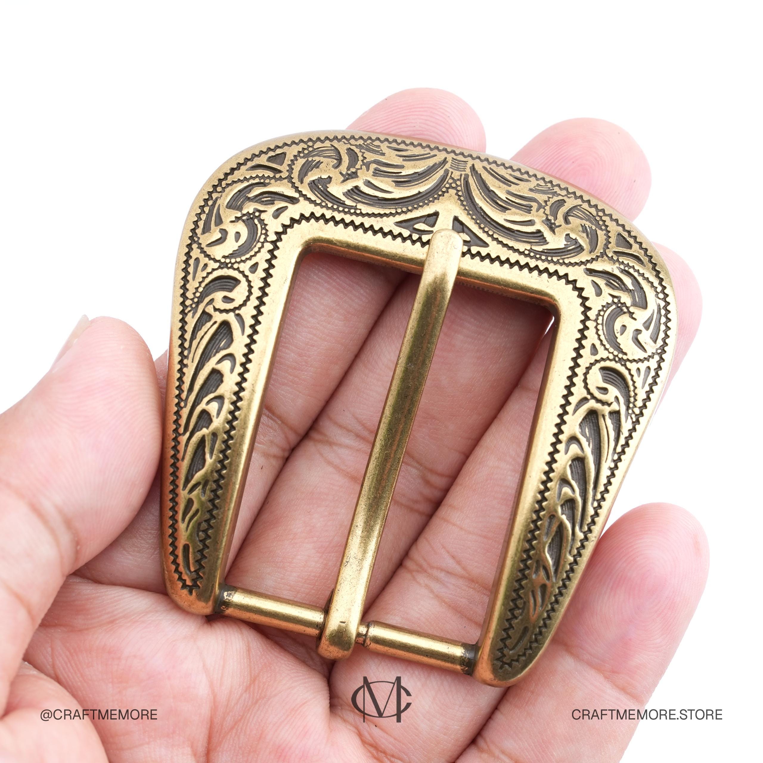 Solid Brass Vintage Kentucky Western Belt Buckle Vintage Handmade Solid Brass Belt Buckle main image 2