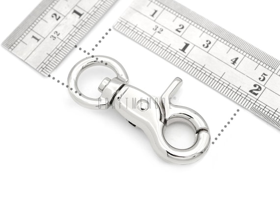 Moschettoni girevoli con clip in metallo di qualità, chiusura a moschettone, lunghezza 1-7/8, confezione da 4 SC07 - Italia
