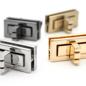 1 1/4 in Twist Lock Purse Turn Locks Rectangle Bag Closure Clasp Purse Accessories VT154