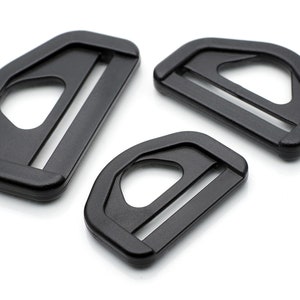 Triangle Ring Buckles Strap Connector Plastic Bar Slide Quality Purse Bag Loops Craft 6 pcs JINT