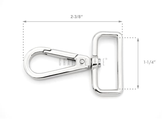 Goyunwell 1 1/2 inch Lobster Clasp with Triangle Rings Handbag Hardware for Bag Making Strong and Durable Swivel Snap Hook Metal Swivel Hooks for