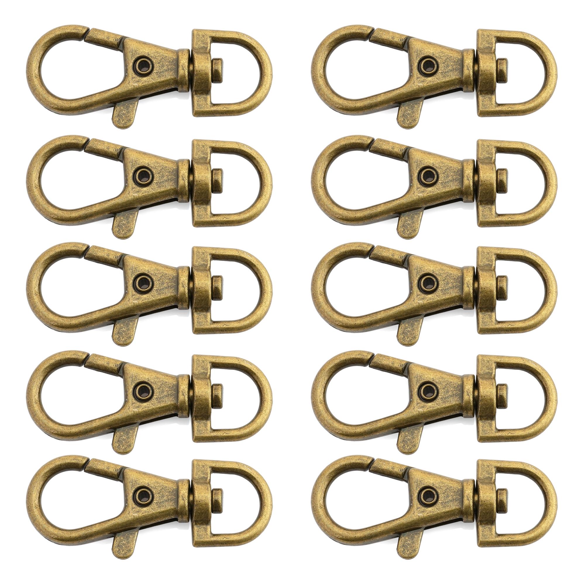 Acheter Clips à gâchette pivotants, 10 pièces, mousquetons, fermoir à homard, porte-clés, sac, clé artisanale, bricolage