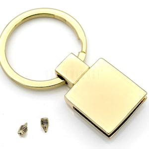 2pcs 3/4 Inch Key Fob Gold Colored Key Ring Hardware with Split Rings Holder Keychain Findings KR31