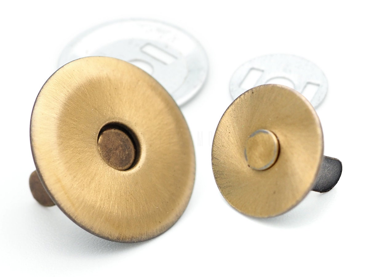 CRAFTMEMORE Botones magnéticos a presión cierre fuerte para bolsos de  costura, bolsos, 10 unidades, MNB (0.551 in, plateado)