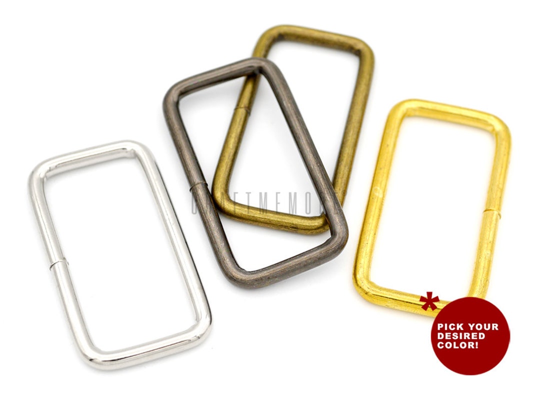 4pack 1 Inch Single Prong Belt Buckle Square Center Bar Buckles