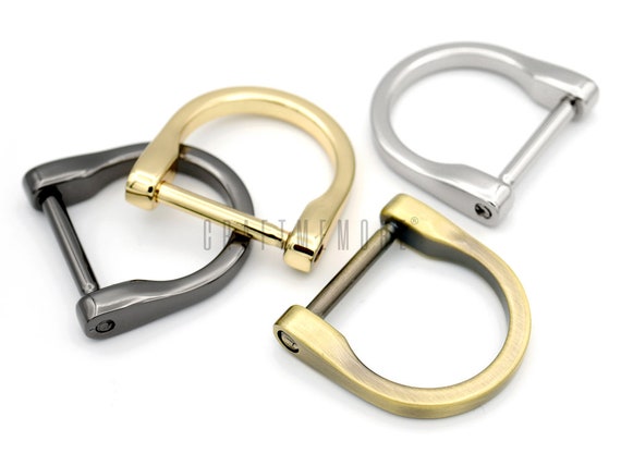 4pack 1 Inch D-rings, Screw in Shackle Horseshoe U Shape D Ring Bets Strap  Loop Purse Accessories 