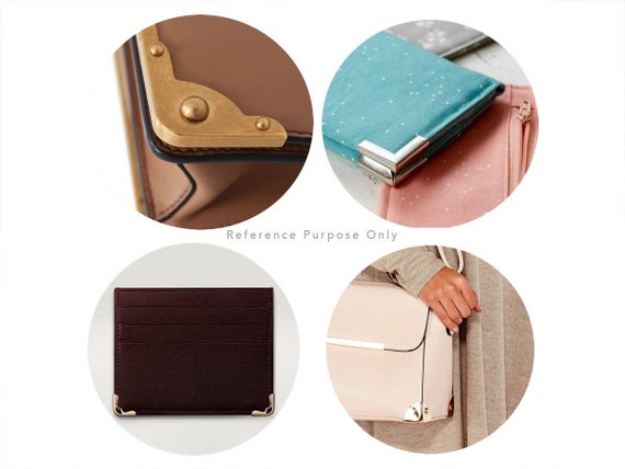 QUARKZMAN Metallo Connettore Borsa con Ring D, 4pz 18mm Pochette Ponte Gancio Fibbia con Viti per Borsetta Fai-Da-Te, Catena Chiave Cordino (Nero Metallizzato