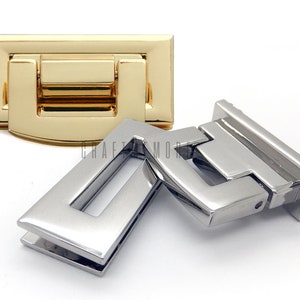 1pc 1-7/8&quot; Metal Bar Purse Lock with Flip Closure Premium Quality L155