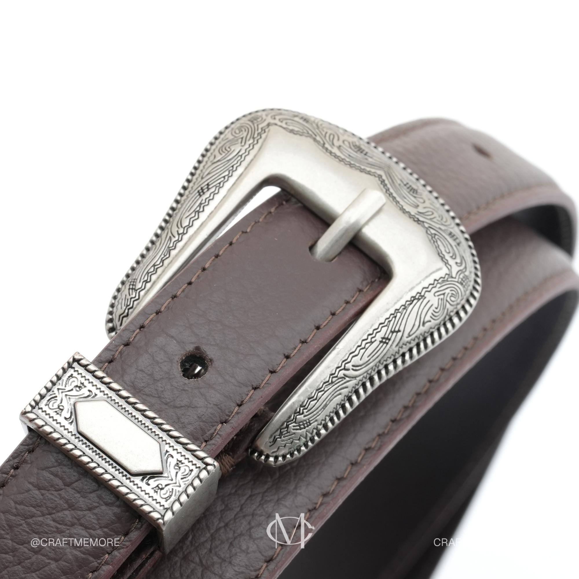 Western Leather Belt – 3/4 display picture 2