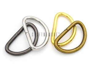 Lot De 4 Anneaux En D Avec Vis En U - En Alliage De Zinc - Pour Sacs, Ceintures, Portefeuilles, Laisses - DIY Et Bricolage