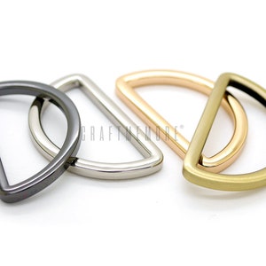 4pcs 1-1/2 inches D-Rings Quality Plating Flat Metal D-ring Purse Loop Leather craft Accessories SC79