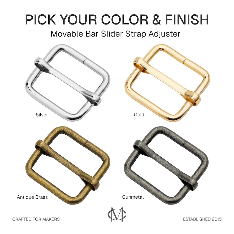 Metal Triglide Strap Adjuster 10pcs – Bag & Belt Hardware image 10