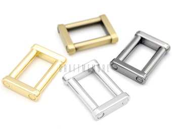 4pack 3/4" Purse Ring Rectangle Buckle Strap Connector Belt Loop Leather Craft NON Screw