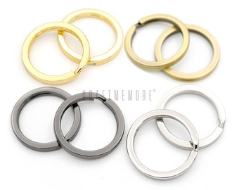 10pcs Split Rings Must-Size Round Key Ring Loop Key Fob Hardware - Premium Quality