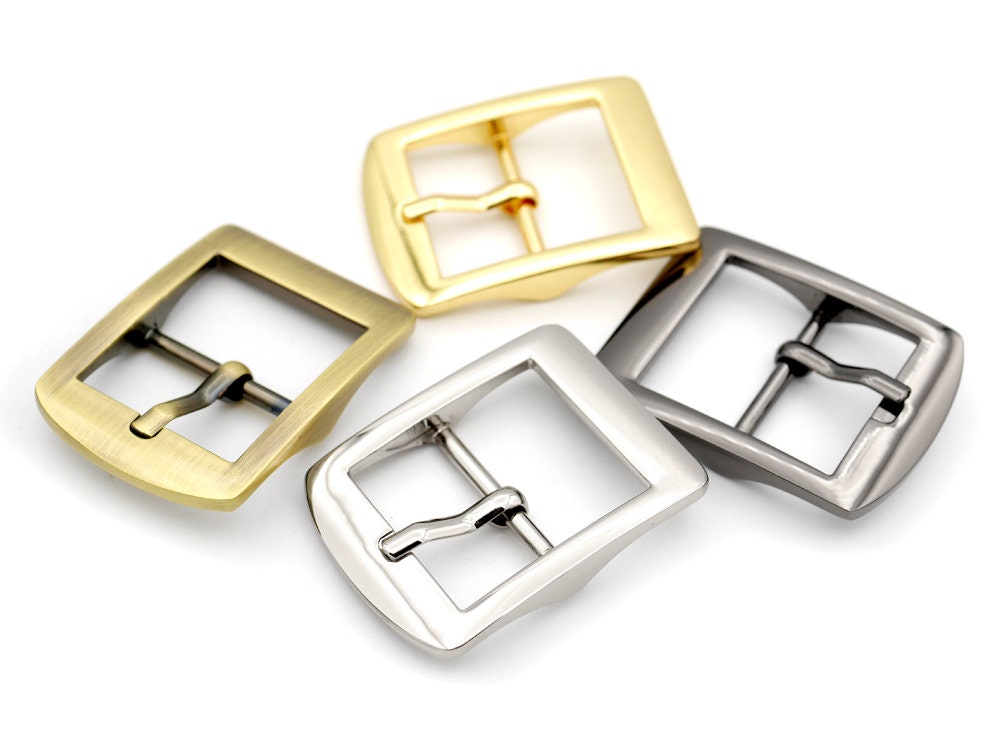 4pack 1 Inch Single Prong Belt Buckle Square Center Bar Etsy