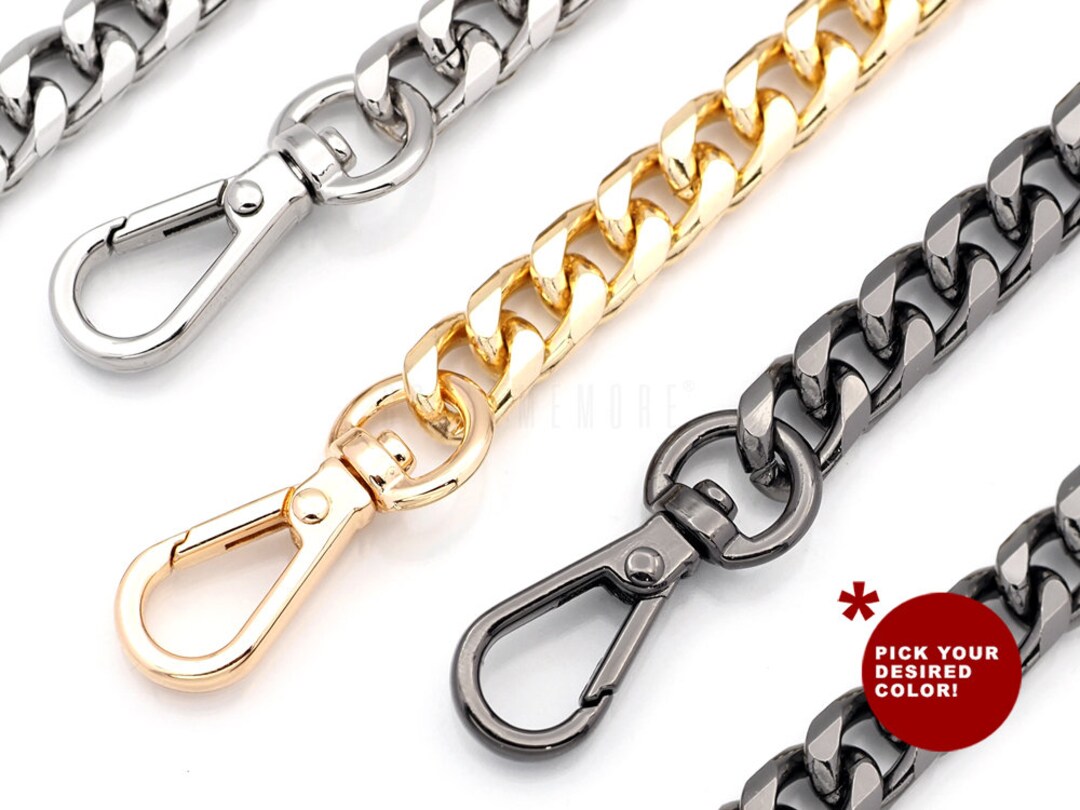 LONG TAO 55" DIY Iron Box Chain Gold Chain For Purse Handbags Strap Handbag Chains Accessories Purse Straps Shoulder Cross Body