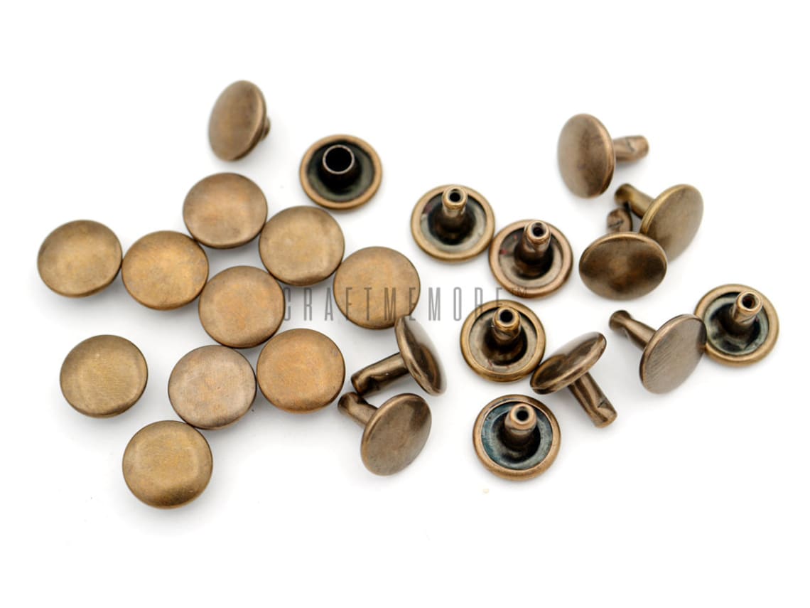 500 Pack Double Cap Rivets 8mm 9mm Leather Rivets Tubular Etsy