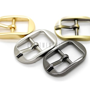 4pcs 1/2" or 5/8" Single Prong Belt Buckle Oval Center Bar Buckles Purse Belts Making Accessories
