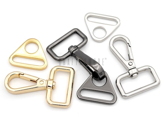 2sets 1 Inch Swivel Push Gate Snap Hooks Lobster Claw Clasp With Triangle  Rings -  Hong Kong