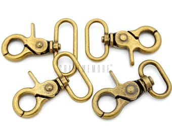 2pcs Multi Size Antique Trigger Snap Swivel Hook Lobster Clasps Decorations Findings