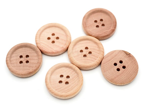 Bottoni Da 25 Mm Bottoni In Legno A 4 Fori Rotondi Tinti In Colori - Foto 9