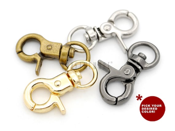 Ganchos Ovalados A Presión - 10 Piezas, Latón Cepillado, Para Llaveros O Bolsos, 1 Pulgada