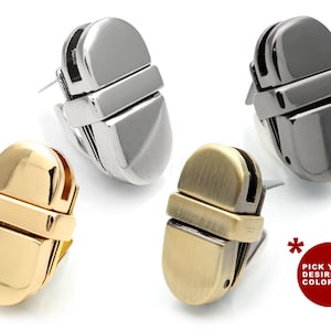 Pode incluir: Três fechos metálicos em ouro, prata e preto. Cada fecho tem formato oval com um design de dobradiça. Escolha a cor que deseja!