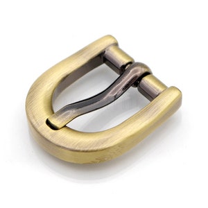 4stk Single Prong Gürtelschnalle, Leder Handwerk, passt 5/8, 3/4, 1 Zoll Riemen Brushed Brass