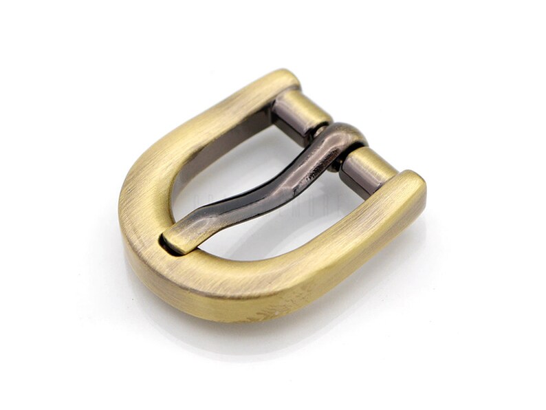 4stk Single Prong Gürtelschnalle, Leder Handwerk, passt 5/8, 3/4, 1 Zoll Riemen Brushed Brass