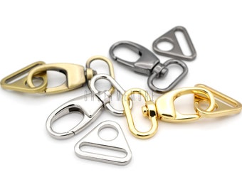 2 Sets Swivel Snap Hook with Triangle Rings - Purse Bag Accessories