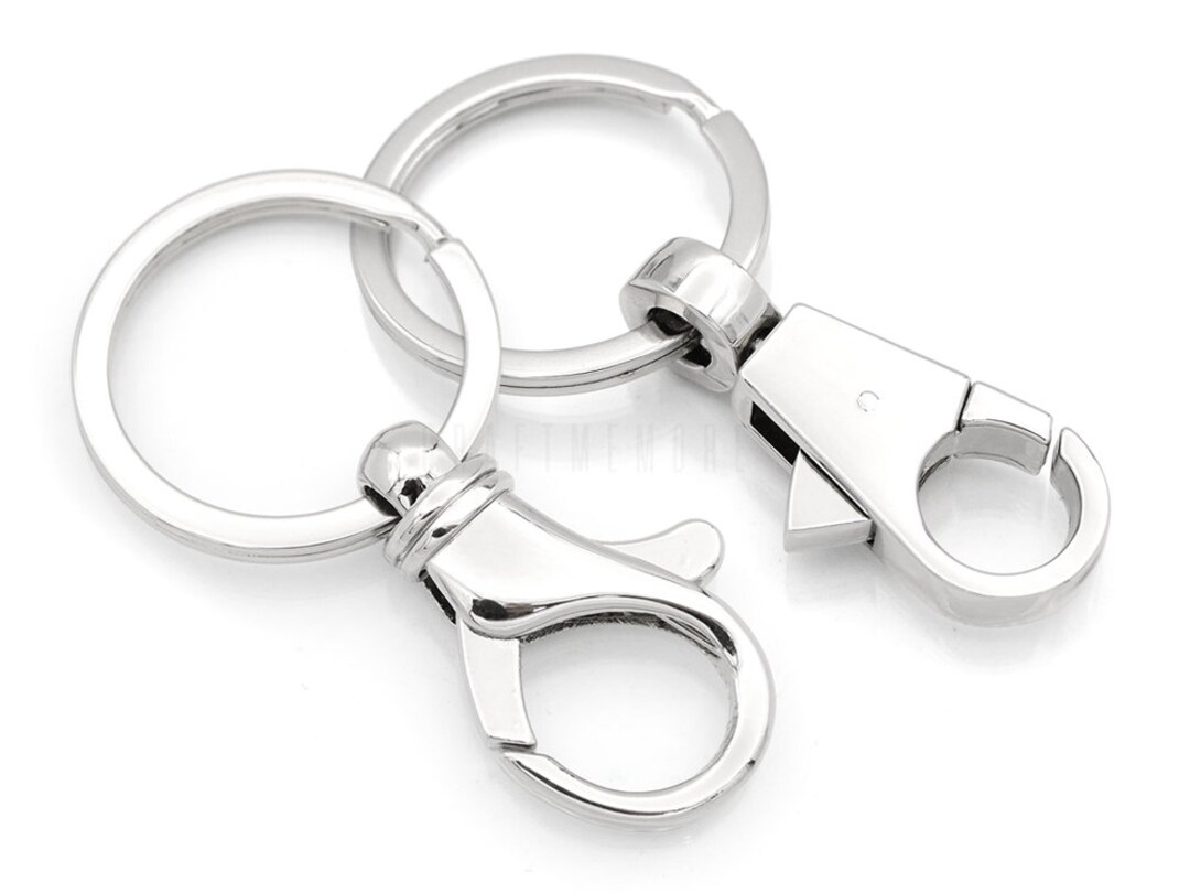2pcs Silver Key Ring Hardware With 30 Mm Split Ring Key Rings Etsy