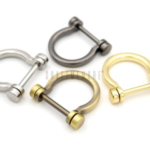 4pack 1 Inch D-rings, Screw in Shackle Horseshoe U Shape D Ring