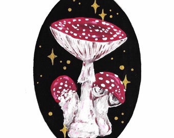 Fly Agaric Painting Print 4”x6”