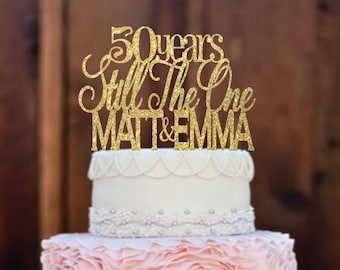 50th anniversary cake topper