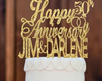 50th anniversary cake topper