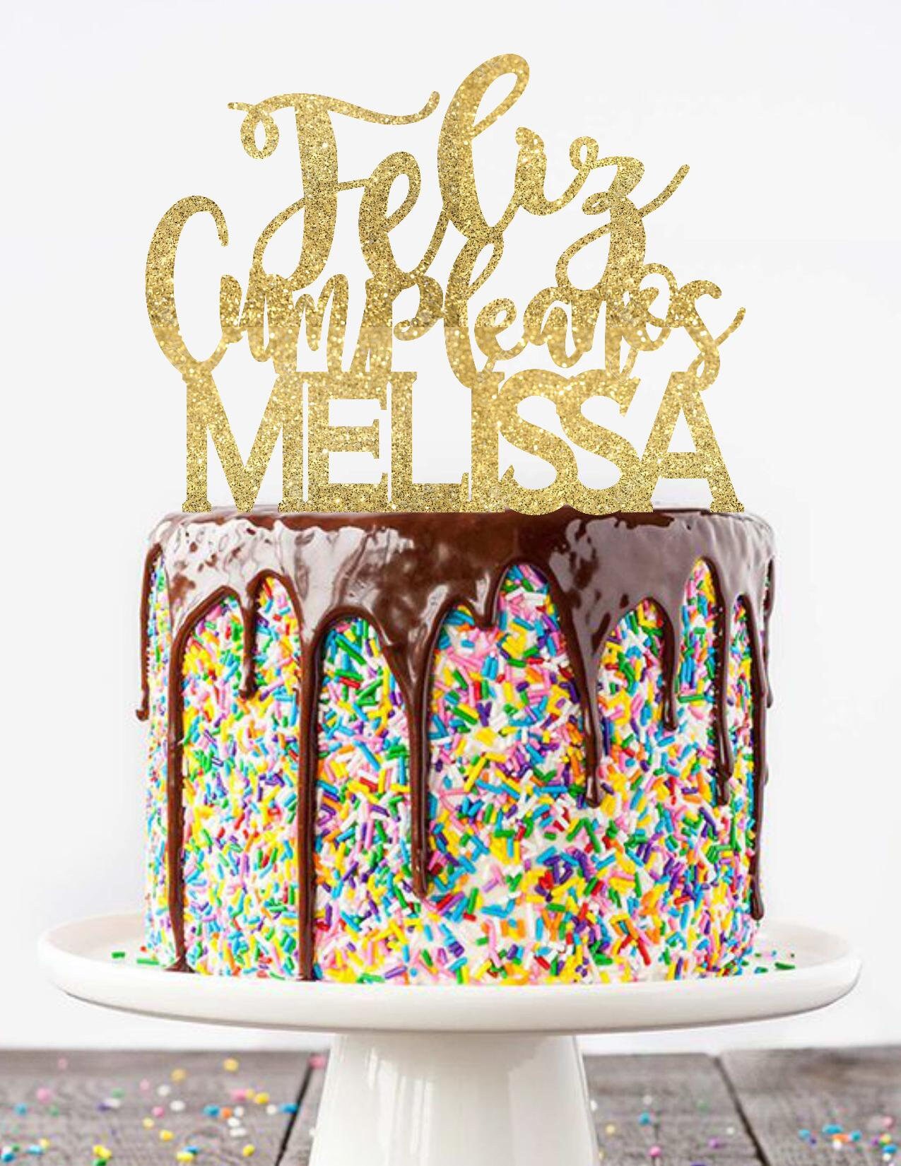 Feliz Cumpleanos Cake Topper Feliz Cumpleaños Cake Topper Etsy