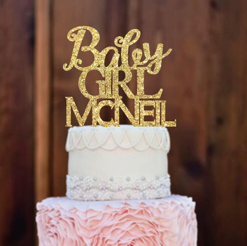 Baby Girl Cake Topper Shower Image 0