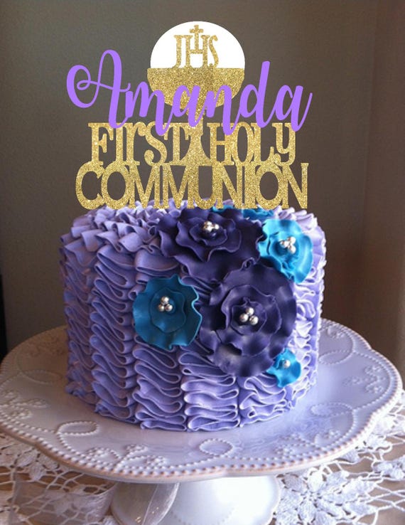 First Communion Cake Topper First Communion First Etsy First Communion Cake Topper First Communion First Etsy