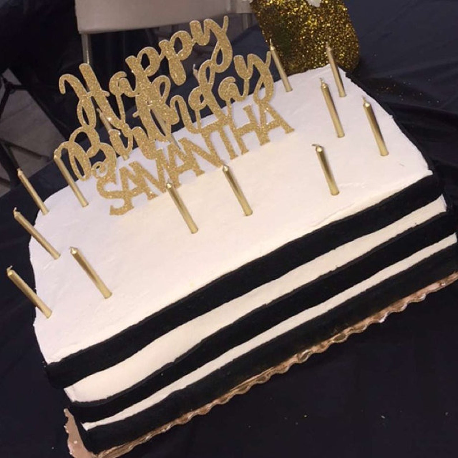 Happy Birthday Name Cake Topper Personalized Happy Birthday - Etsy