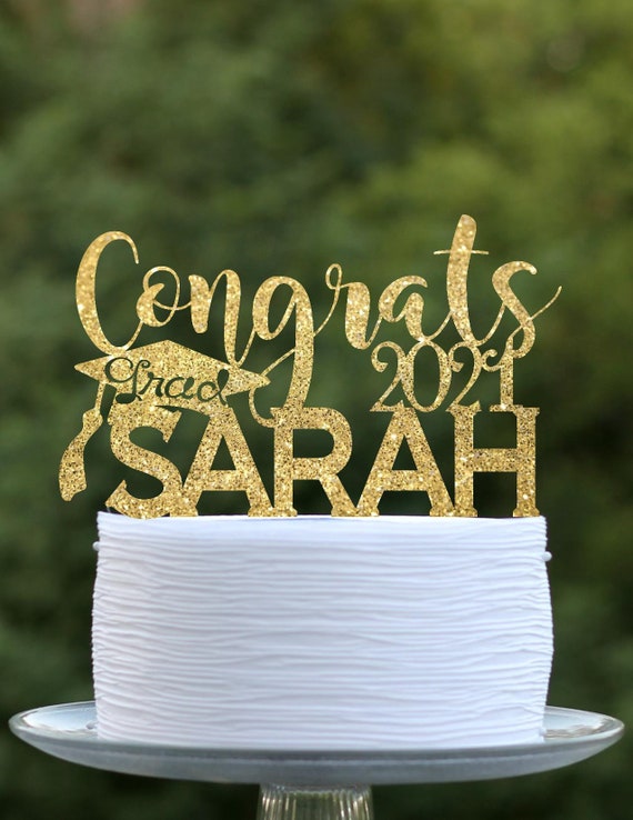 Graduation Cake Topper Graduation Party Decorations Congrats | Etsy