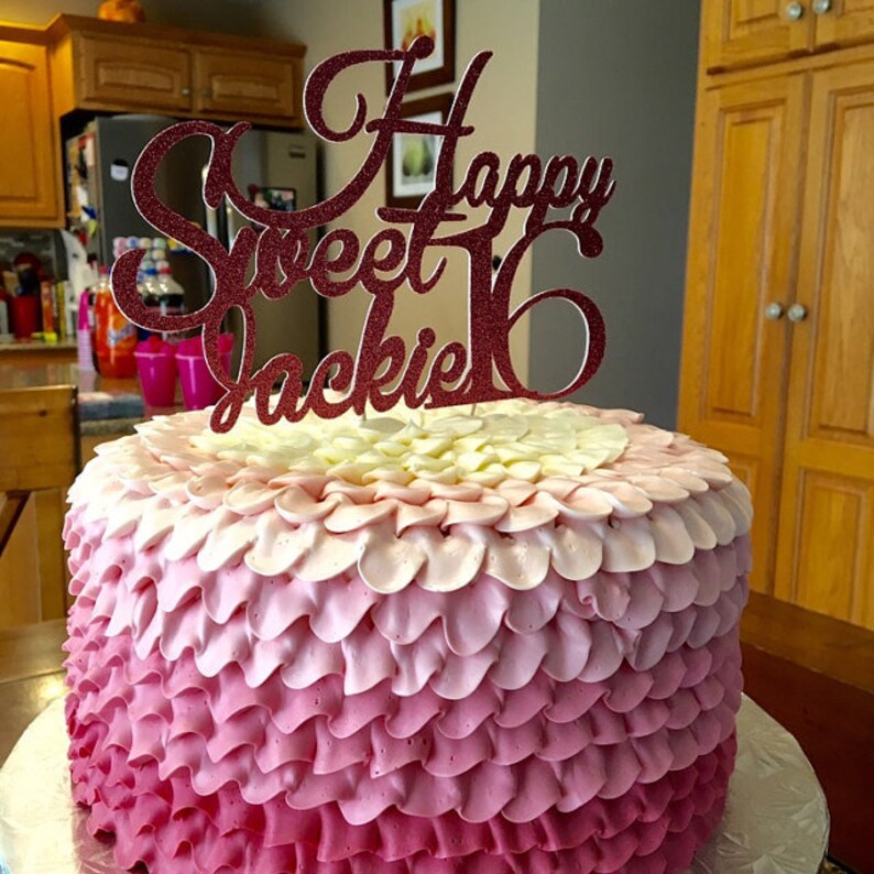 Download Cake Topper Sweet 16 Birthday Cake Topper Sweet Sixteen ...