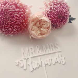 Mr and Mrs cake topper, Personalised cake topper, Wedding cake topper, Engagement cake topper, Cake decoration