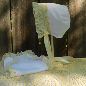 Diaper Cover & Bonnet 3-6 mo