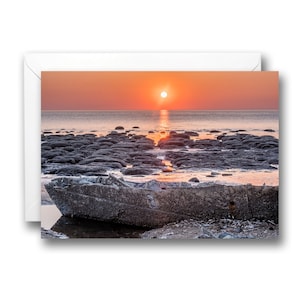 Hunstanton Strand Sonnenuntergang Norfolk Küste Geburtstagskarte