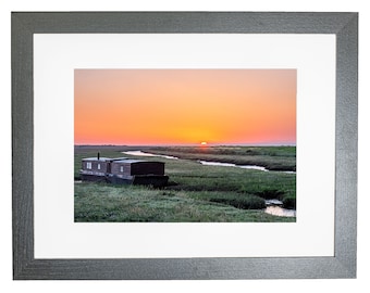 Burnham Overy Staithe Norfolk Coast Landscape Sunrise Framed Photo