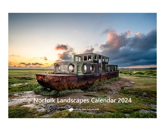 2024 Double A3 / A4 Calendar Norfolk Coast Landscapes Wall Hanging Photos