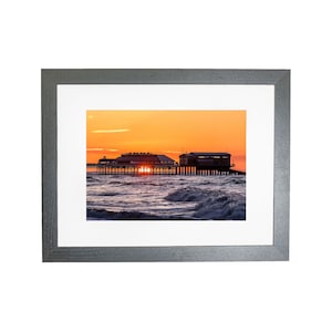 Cromer Pier Norfolk Coast zonsondergang ingelijste foto